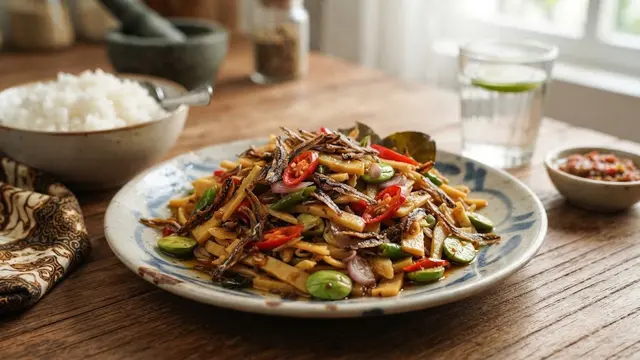 Resep Rebung dan Teri