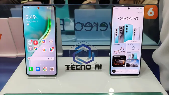 <p>Tecno Camon 40. (Liputan6.com/ Agustinus M. Damar)</p>