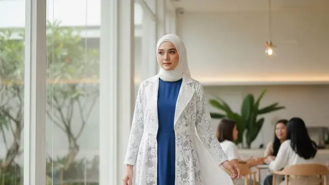 Model Gamis Blazer Asimetris untuk Look Modern dan Unik