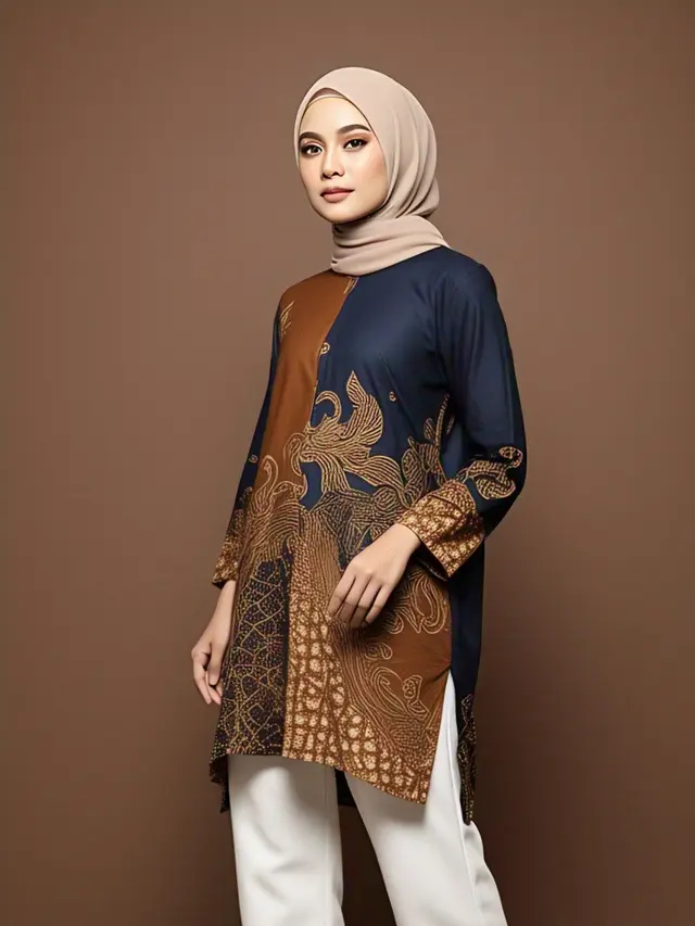 8 Model Baju Batik Kantor untuk Wanita Berhijab, Tampil Modis di 2025