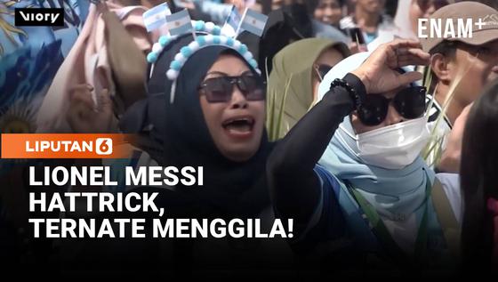 Messi Hattrick, Ternate Menggila! Jalanan Berubah Jadi Lautan Biru Putih