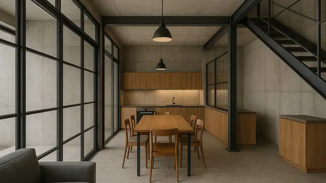 Rumah 5x7 Industrial Minimalis (Foto: ChatGPT)