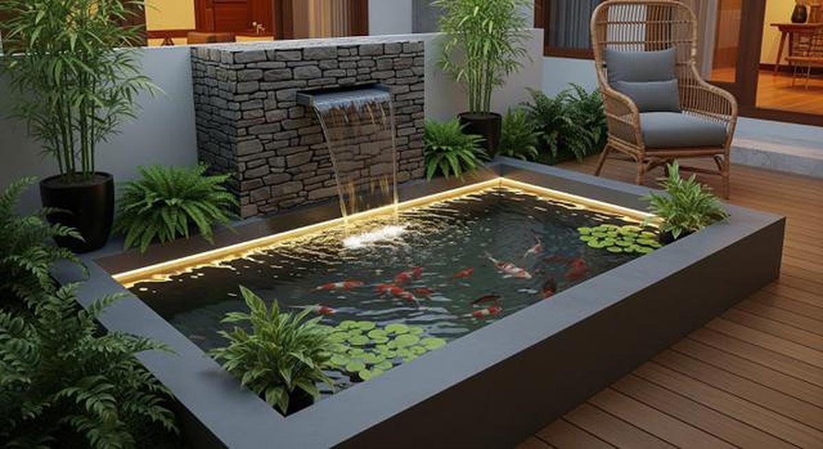 8 Model Kolam Ikan Minimalis Lahan 2x3 Meter Mudah Dirawat, Cocok Jadi Hiasan Teras