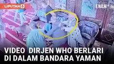 Detik-Detik Video Dirjen WHO Berlari di Dalam Bandara Yaman yang Dihantam Serangan Israel