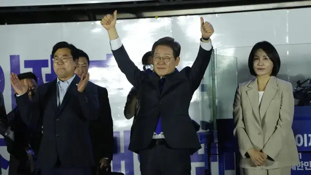 Lee Jae-myung resmi menjabat sebagai Presiden Baru Korea Selatan pada 4 Juni 2025. (AP/Lee Jin-man)