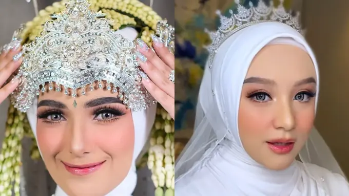 Serupa Tapi Tak Sama, Detail Makeup Pengantin Hersa Echa dan Nadya Mustika yang Nyaris Mirip di Hari Pernikahan