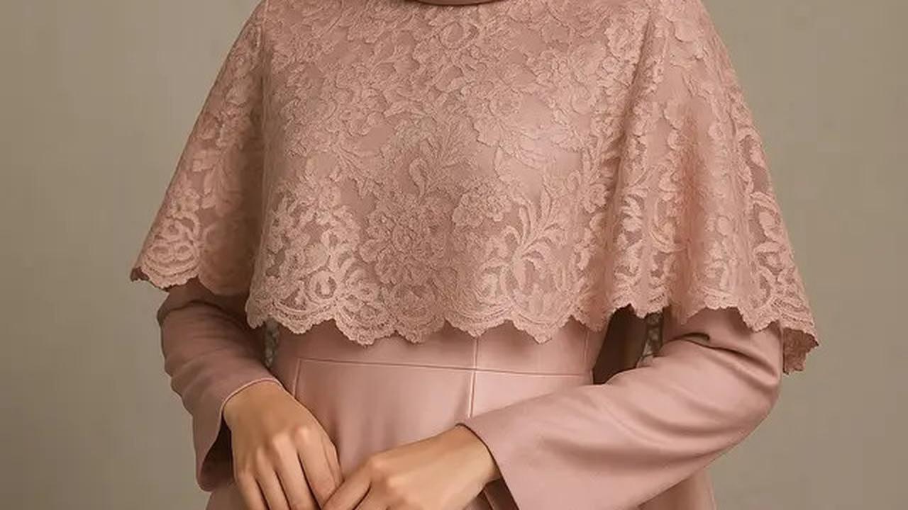 7 Model Long Dress Brokat Menutup Dada, Elegan dan Syar'i untuk Gaya Hijab 2025