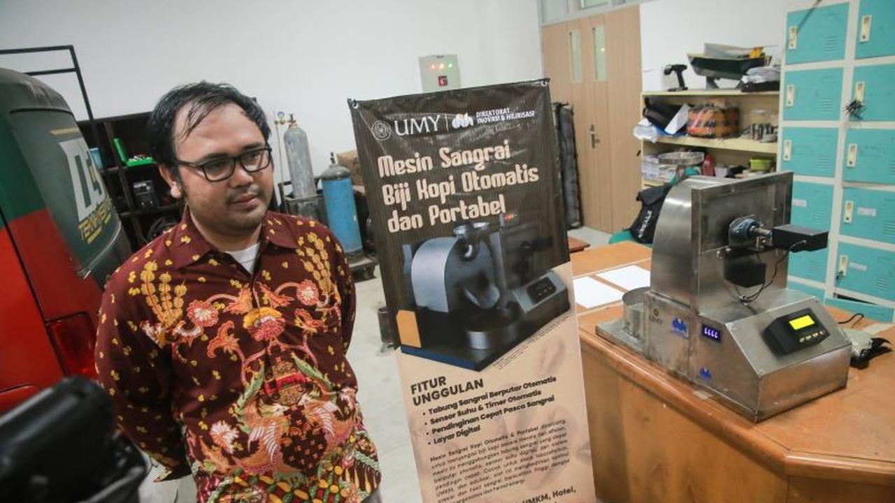 UMY Ciptakan Mesin Sangrai Kopi Otomatis Inovatif: Kontrol Suhu, RPM, dan Waktu untuk Kualitas Terbaik