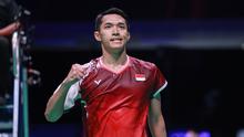 Tunggal putra Indonesia&nbsp;Jonatan Christie. (foto: PBSI)