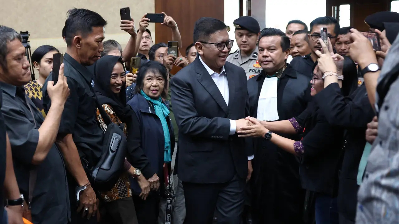 Sekretaris Jenderal PDIP Hasto Kristiyanto di Pengadilan Tindak Pidana Korupsi (Tipikor) Pengadilan Negeri Jakarta Pusat.