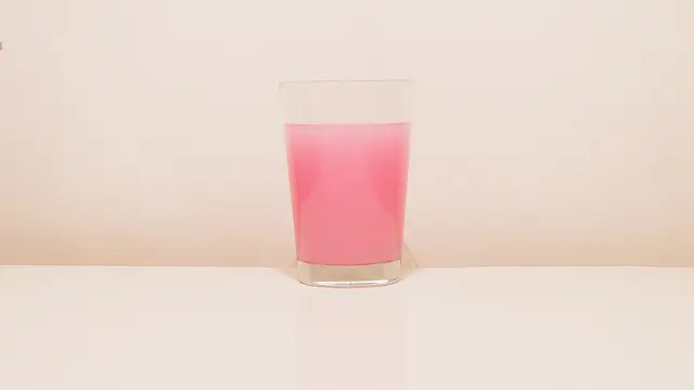 Ilustrasi minuman pink jus jambu