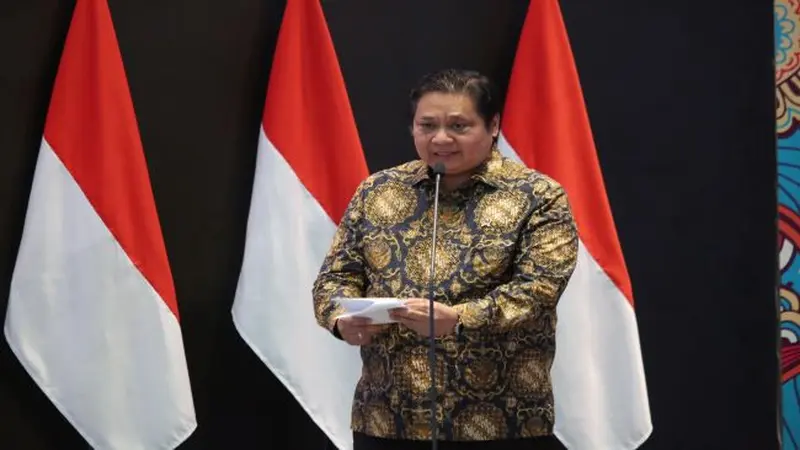 Menteri Koordinator Bidang Perekonomian, Airlangga Hartarto menghadiri peresmian pembukaan perdagangan perdana BEI 2022, Senin (3/1/2022) (Foto: BEI)