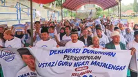 Perkumpulan Ustaz dan Guru Ngaji Majalengka deklarasi dukungan kepada&nbsp;Bakal Calon Bupati (Cabup) Majalengka Eman Suherman pada Pilkada 2024. (Ist)