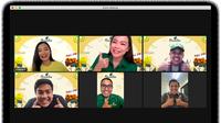 Jumpa pers virtual Menantea bersama Jehian Panangian, Jerome Polin, Sylvia Surya, Bisma Adi Putra, dan Hendy Setiono. (dok. Menantea)