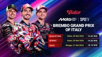 Jadwal MotoGP Brembo Grand Prix of Italy akhir pekan ini di Vidio. (doc. vidio)