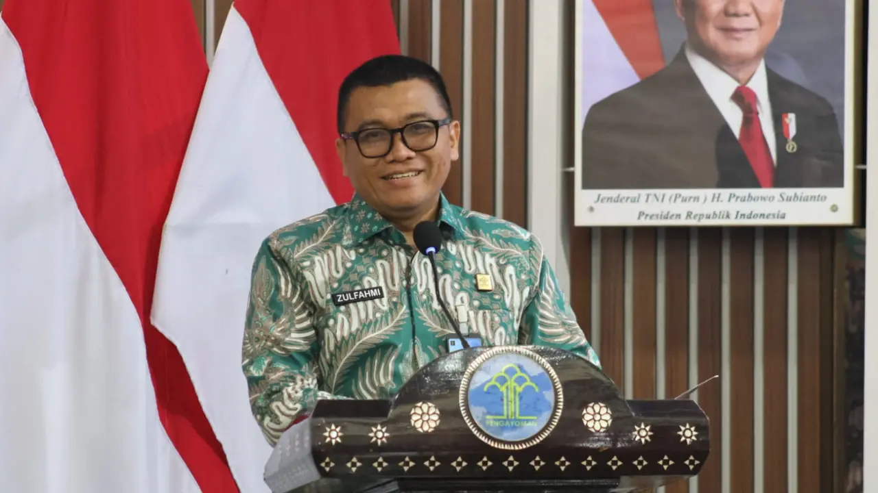 Plh Kepala Kanwil Kemenkum Jakarta, Zulfahmi saat mengikuti kegiatan Penguatan Pengawasan dan Pemantauan Kepatuhan Pembayaran Royalti Musik komersial di Aula Kantor Wilayah. (Istimewa)