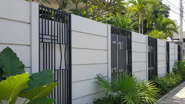 Model Pagar Beton Tinggi untuk Privasi Maksimal