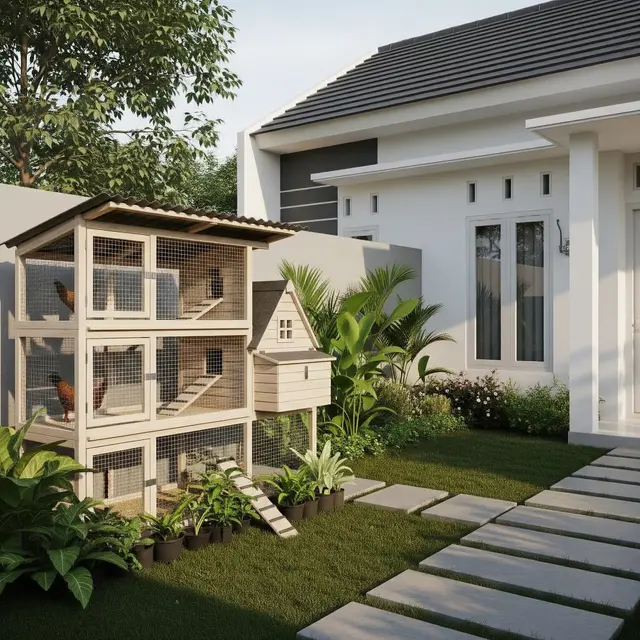 6 Desain Kandang Ayam Kecil di Samping Rumah tapi Tetap Rapi dan Tidak Mengganggu