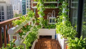 cara membuat kebun hidroponik di balkon rumah kecil tapi hasilnya melimpah (Sumber: gemini.com)