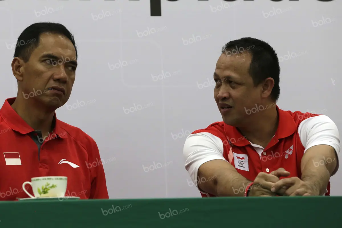 Gita Wirjawan & Rexy Mainaky. (Bola.com/Arief Bagus)