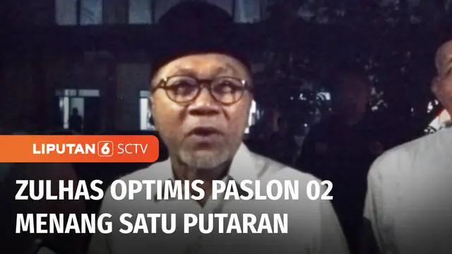 Ketua Umum Partai Amanat Nasional, Zulkifli Hasan optimistis pasangan Capres-Cawapres Prabowo Subianto-Gibran Rakabuming Raka bisa memenangkan pilpres satu putaran. Ia juga membantah adanya tekanan untuk mendukung pasangan Prabowo-Gibran.