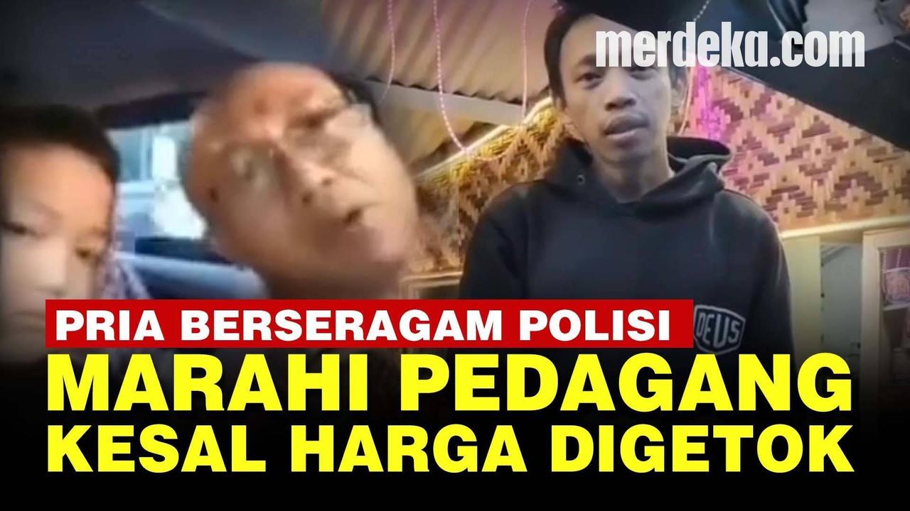 VIDEO: Perkara Harga Rp7.000, Pria Berseragam Polisi Marahi Pedagang saat Beli Minum