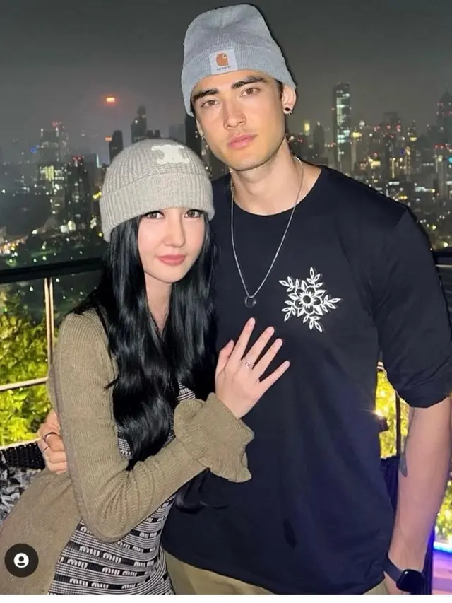 Lucinta Luna pamer hidung baru pasca oplas dan dinner bareng selebgram Thailand Dennis Van Asselt (Foto: Instagram lucintaluna_manjalita)