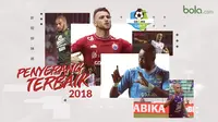 Trivia penyerang terbaik Liga 1 2018. (Bola.com/Dody Iryawan)