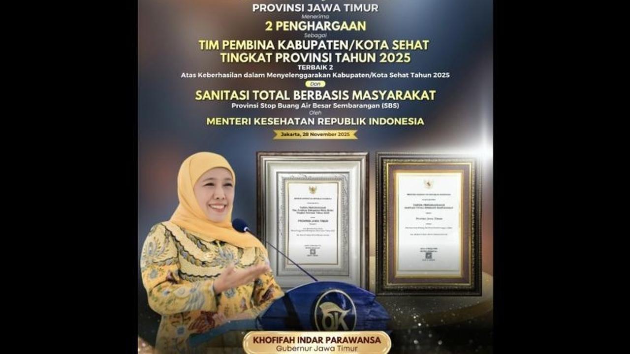 Raih Penghargaan Kemenkes, Khofifah Tegaskan Komitmen Tingkatkan Kualitas Kesehatan Jatim