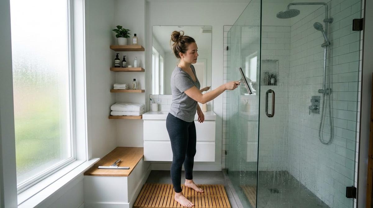 Cara Mencegah Kaca Kamar Mandi Berjamur/AI Generated