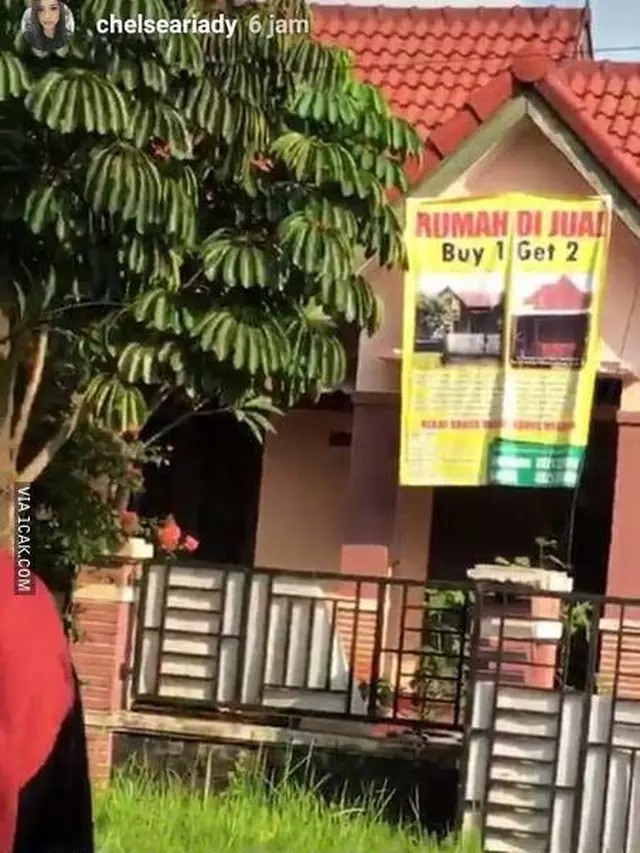 6 Spanduk Jual Rumah dengan Cara Unik Ini Bikin Senyum