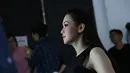 Maia Estianty terlihat elegan dengan atasan hitam dan rambut yang ditarik ke belakang. (Galih W. Satria/Bintang.com)