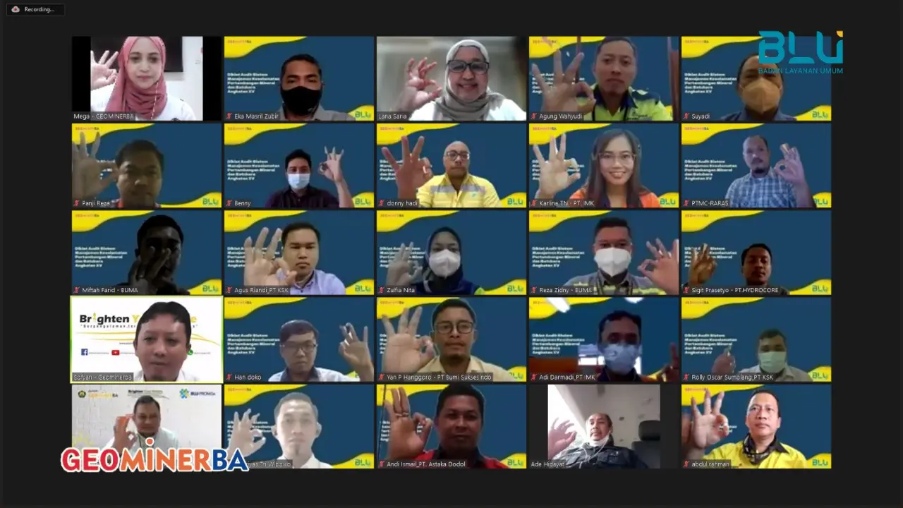 Pendidikan dan Pelatihan Audit Sistem Manajamen Keselamatan Pertambangan (SMKP) Mineral Batubara.