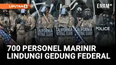 PENJAGAAN DIPERKETAT, TENTARA NASIONAL KAWAL PENANGKAPAN IMIGRASI DI LOS ANGELES