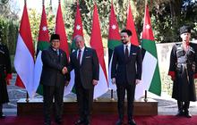 Upacara Kehormatan di Istana Basman, Raja Abdullah II Sambut Prabowo