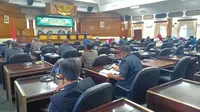 DPRD Tuban ketika menggelar sidang paripurna bersama eksekutif (Liputan6.com/Ahmad Adirin)