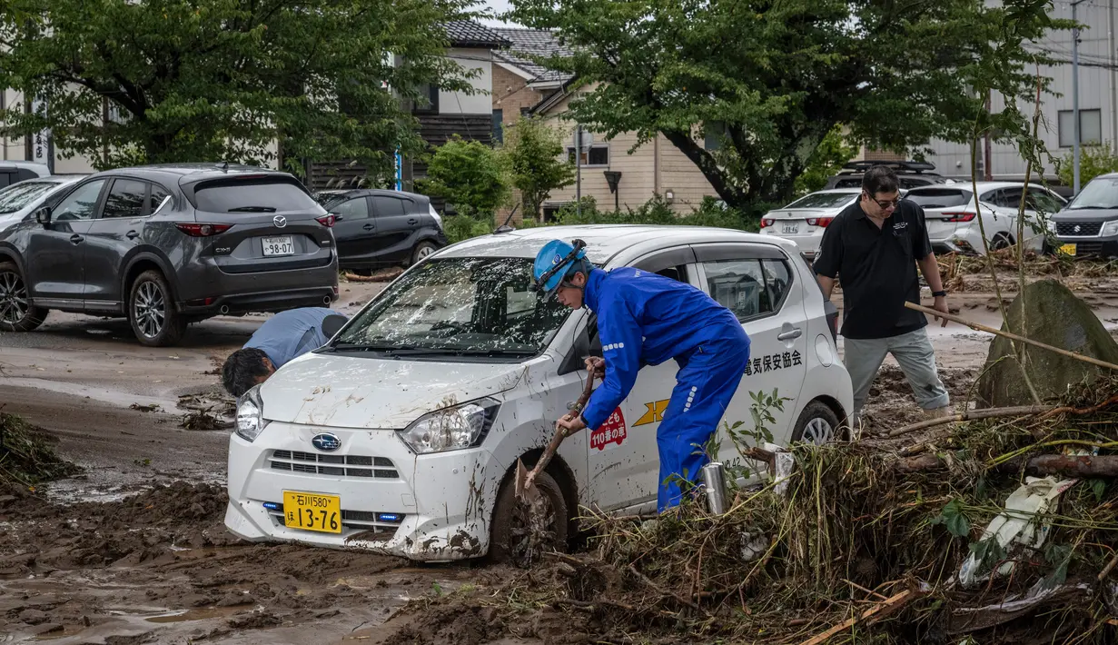 Jepang mengalami hujan lebat dan tanah longsor yang belum pernah terjadi sebelumnya di sejumlah wilayah dalam beberapa tahun terakhir. (Yuichi YAMAZAKI/AFP)