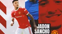 Manchester United - Ilustrasi Jadon Sancho (Bola.com/Adreanus Titus)