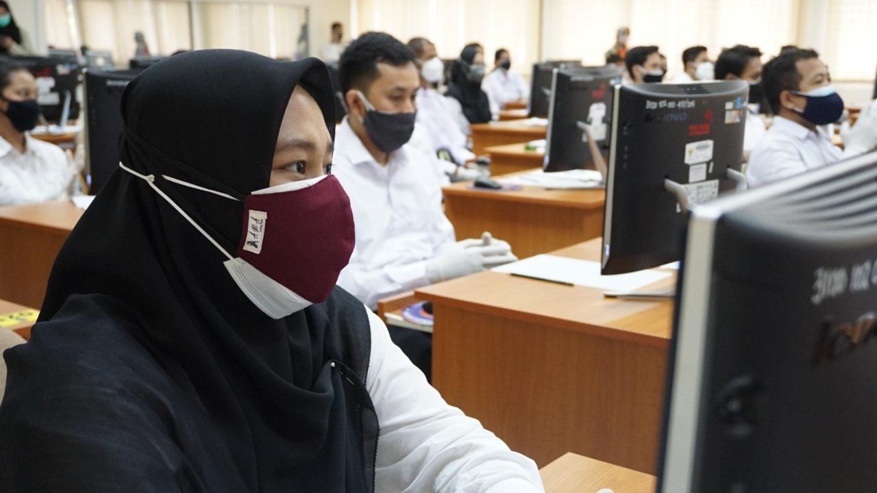 Peserta Tes SKD CPNS 2021  di Kemenko Kemaritiman dan Investasi.