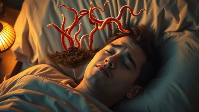 mimpi cacing banyak pertanda apa?