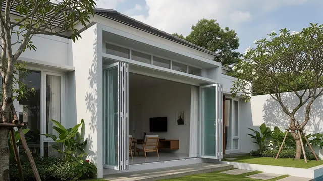 Kusen Aluminium dengan Bukaan Lebar