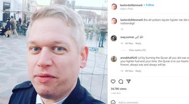 Rasmus Paludan, politisi Denmark yang bakar Al-Quran.