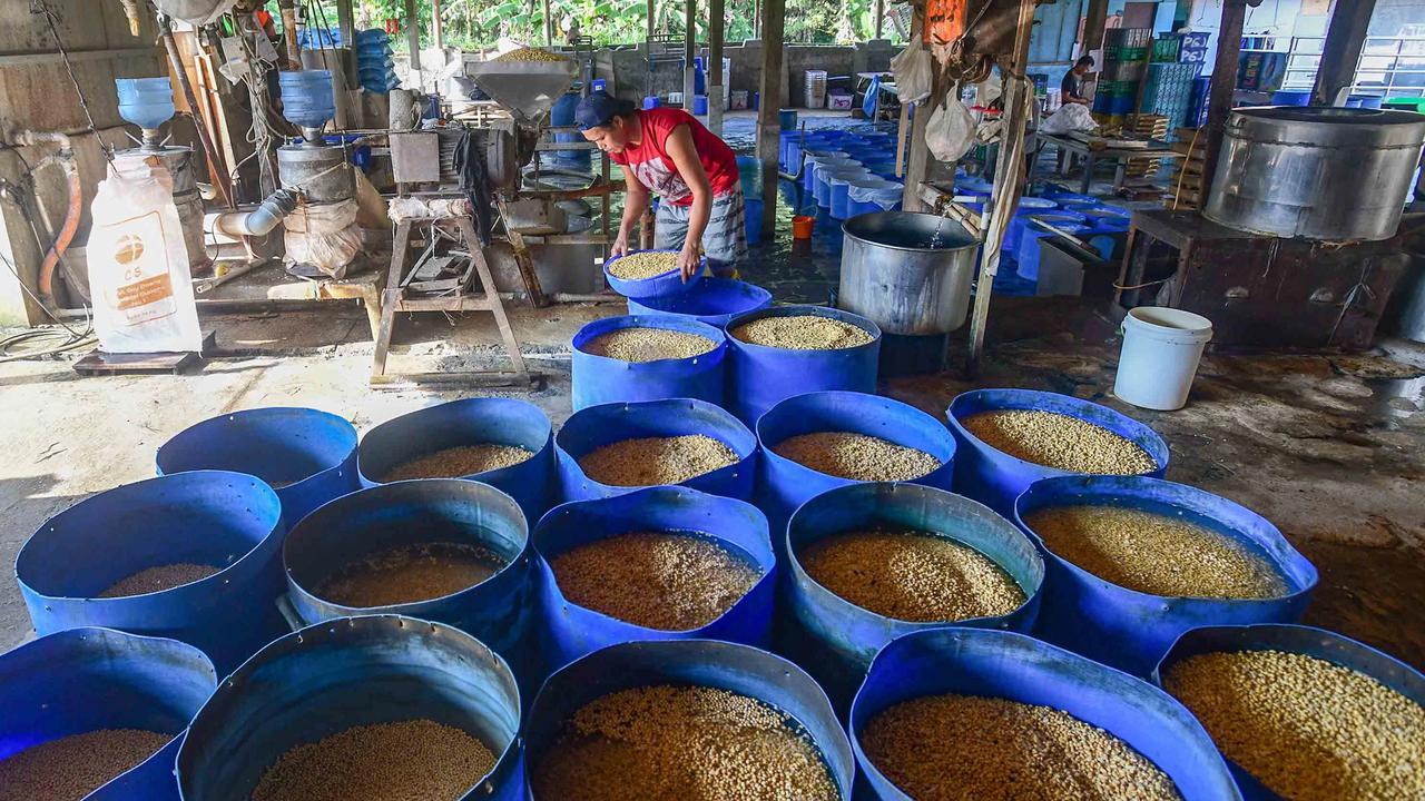 FOTO: Harga Kedelai Impor Naik Produsen Tahu di Depok Kurangi Ukuran Produk