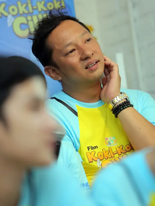 “Kalau punya anak enggak enak ya sudah satu aja, ternyata enak, jadi gua pengin punya lagi yang versi perempuan,” ujar Ringgo. (Deki Prayoga/Bintang.com)