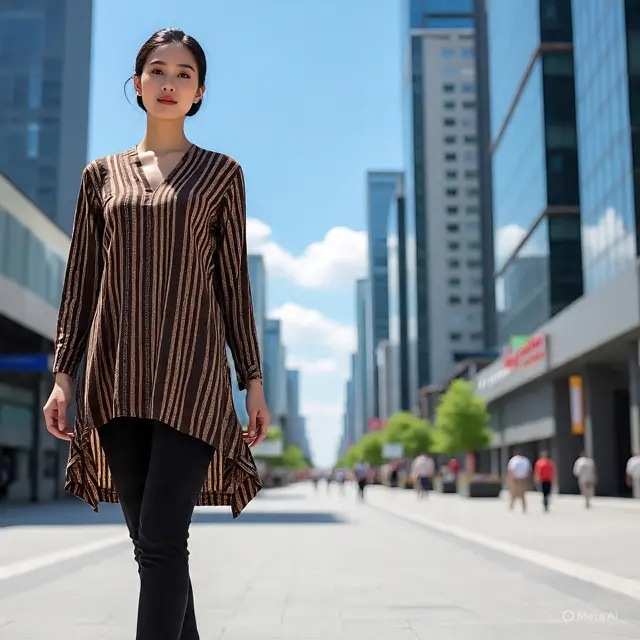 Model Baju Batik Lengan Panjang untuk Tampil Slim