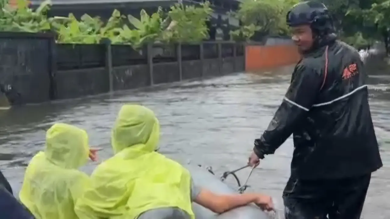 Banjir terjadi di sejumlah kawasan Kuta dan Denpasar akibat hujan ekstrem yang terjadi tiga hari berturut-turut
