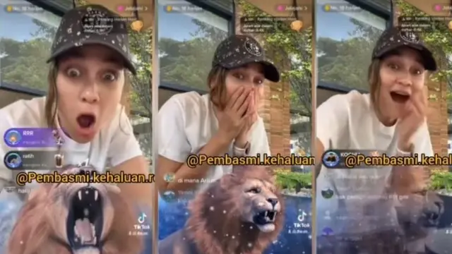 Luna Maya dapat gift singa di TikTok (Instagram/lambegosiiip)