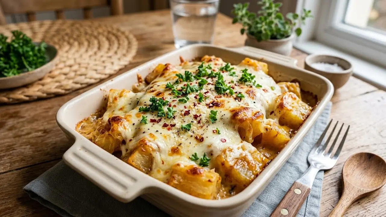 Singkong Panggang Keju dengan Topping Mozzarella