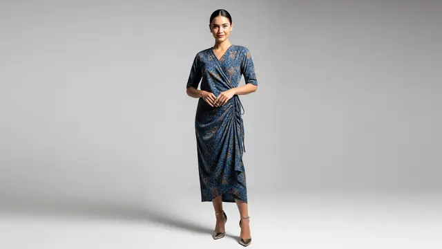 Model Dress Batik Simple dan Elegan