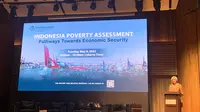 Country Director World Bank Indonesia, Satu Kahkonen memuji kemajuan yang dicapai Indonesia dalam mengurangi angka kemiskinan, di acara Indonesia Poverty Assessment, Selasa (9/5/2023).